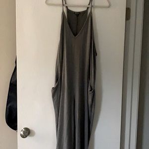 Gray sweat jumpsuit